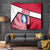 Greenland Tapestry with Polar Bear Emblem and Land of Ice Heart of Fire Text Design