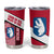 Greenland Tumbler Cup with Polar Bear Emblem and Land of Ice Heart of Fire Text Design