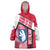 Greenland Wearable Blanket Hoodie with Polar Bear Emblem and Land of Ice Heart of Fire Text Design