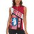 Greenland Women Sleeveless Polo Shirt with Polar Bear Emblem and Land of Ice Heart of Fire Text Design