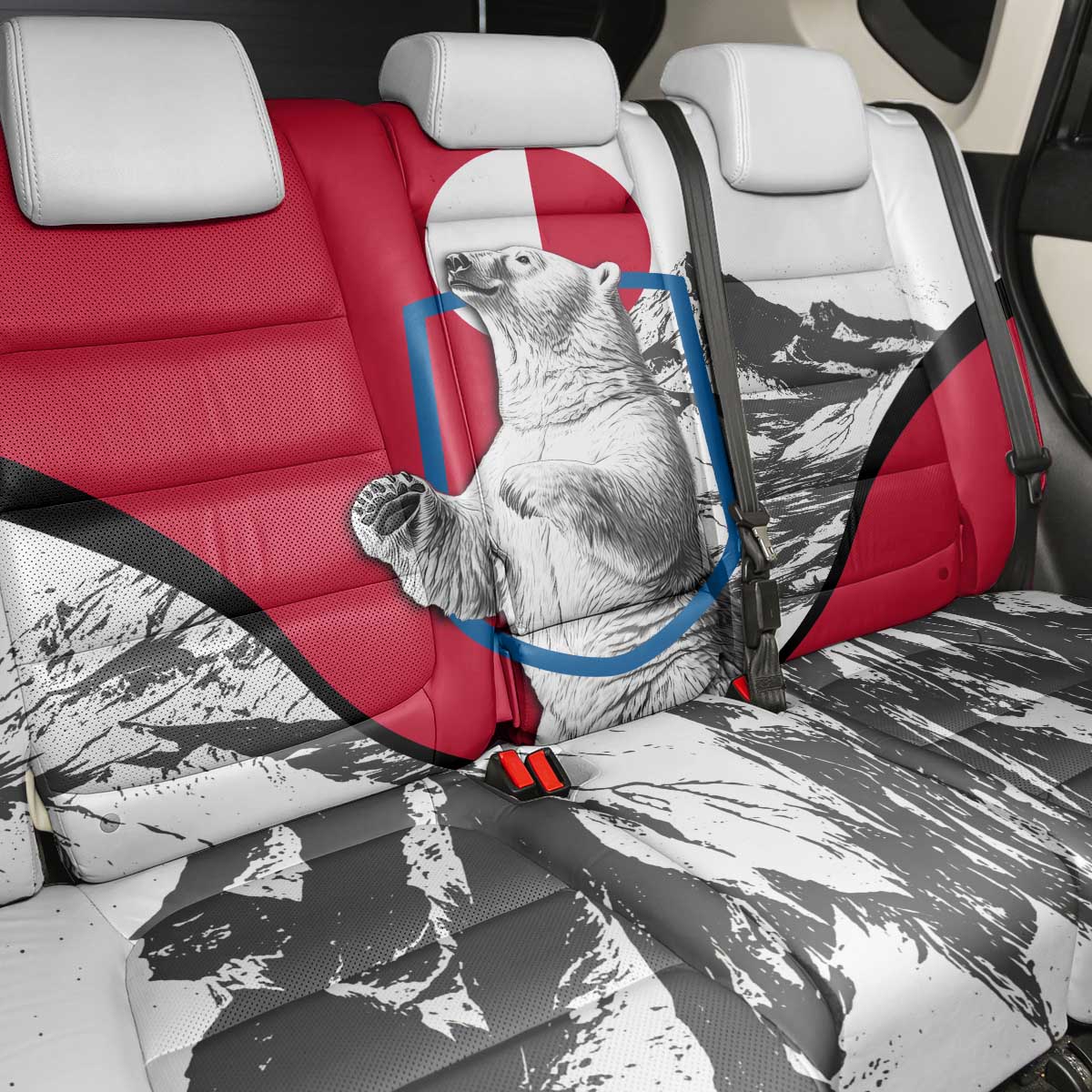 Greenland Pride Back Car Seat Cover The Spirit of the Arctic Bear