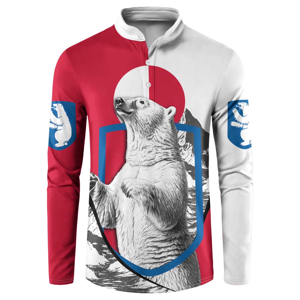 Greenland Pride Button Sweatshirt The Spirit of the Arctic Bear