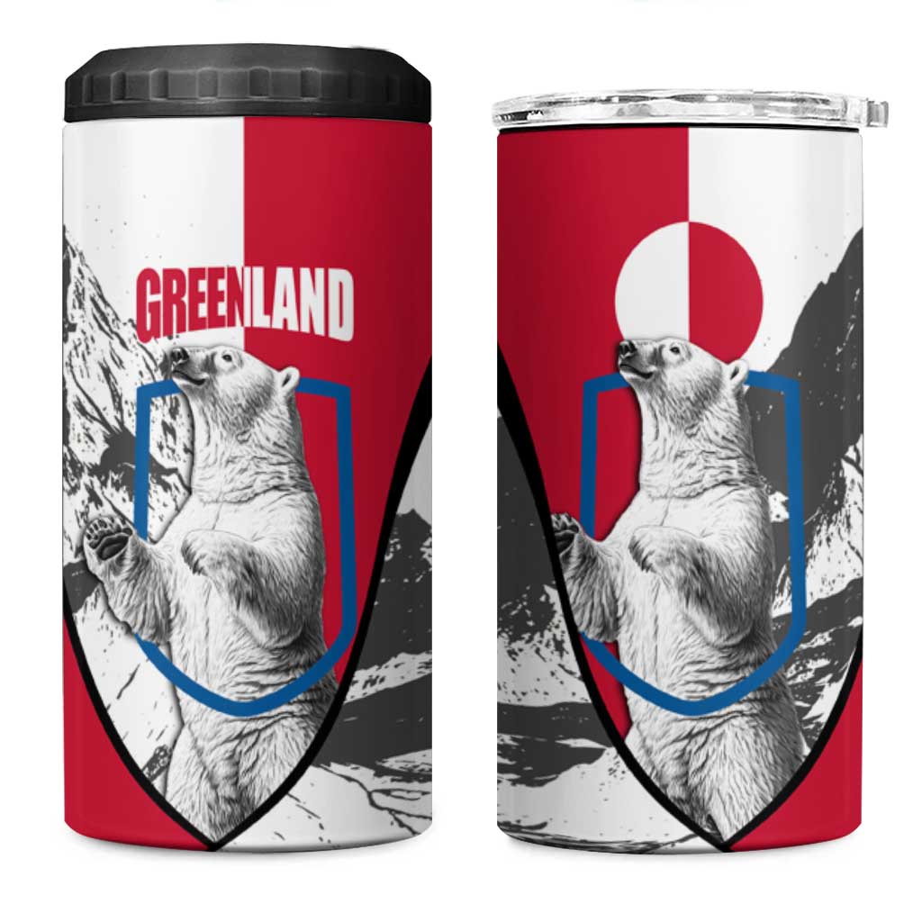 Greenland Pride 4 in 1 Can Cooler Tumbler The Spirit of the Arctic Bear