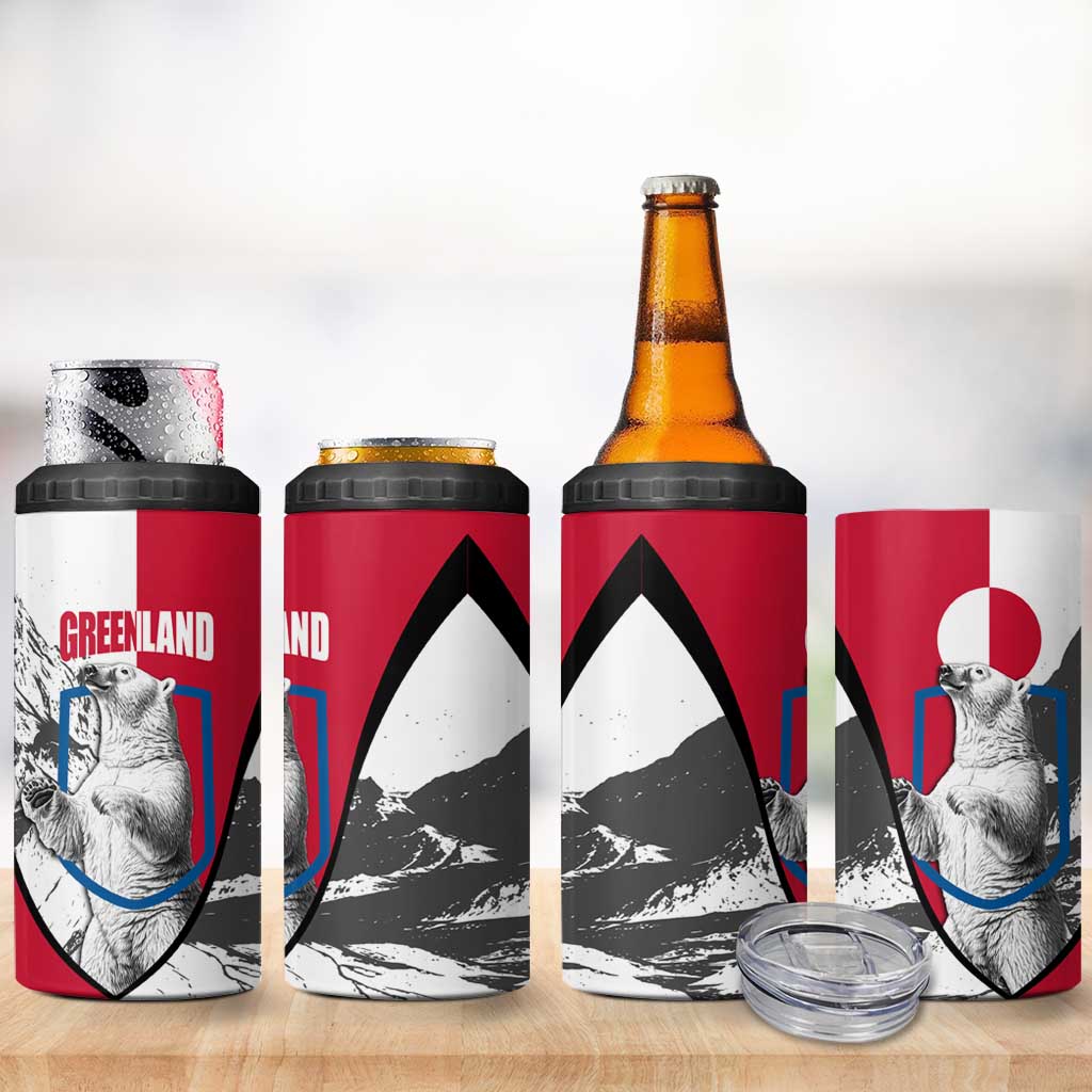 Greenland Pride 4 in 1 Can Cooler Tumbler The Spirit of the Arctic Bear