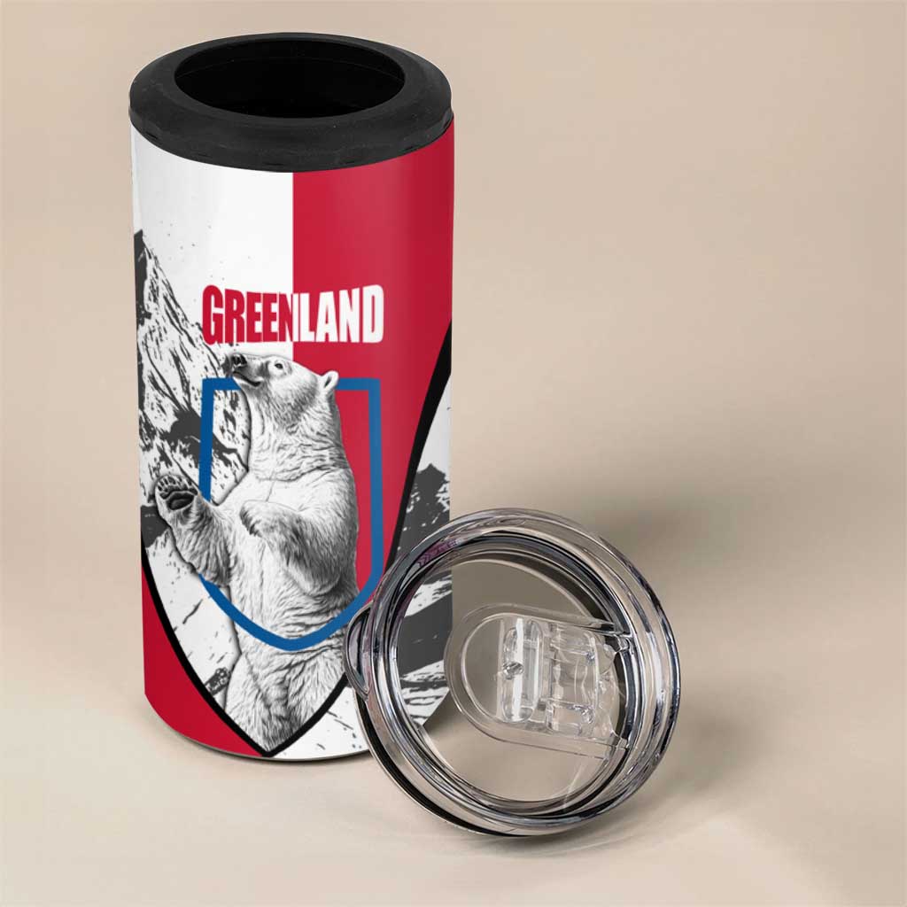 Greenland Pride 4 in 1 Can Cooler Tumbler The Spirit of the Arctic Bear