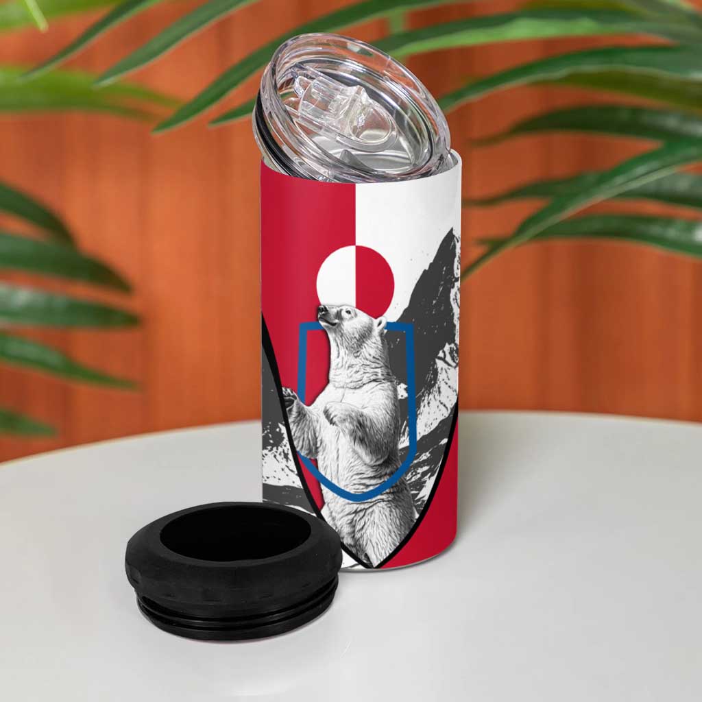 Greenland Pride 4 in 1 Can Cooler Tumbler The Spirit of the Arctic Bear