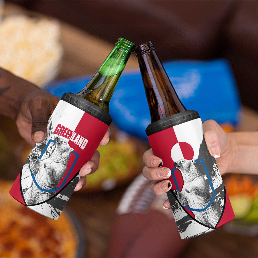 Greenland Pride 4 in 1 Can Cooler Tumbler The Spirit of the Arctic Bear