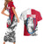 Greenland Pride Couples Matching Short Sleeve Bodycon Dress and Hawaiian Shirt The Spirit of the Arctic Bear