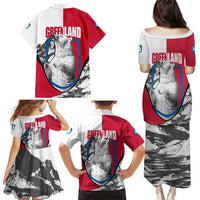 Greenland Pride Family Matching Puletasi and Hawaiian Shirt The Spirit of the Arctic Bear