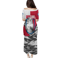 Greenland Pride Family Matching Puletasi and Hawaiian Shirt The Spirit of the Arctic Bear