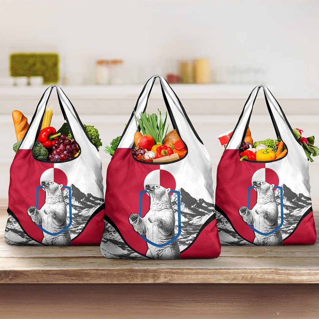 Greenland Pride Grocery Bag The Spirit of the Arctic Bear