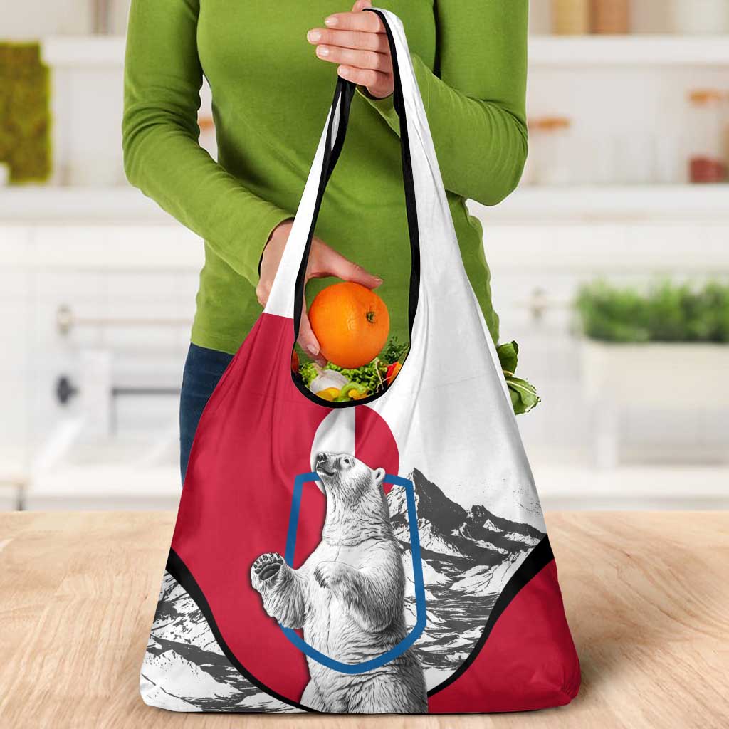 Greenland Pride Grocery Bag The Spirit of the Arctic Bear