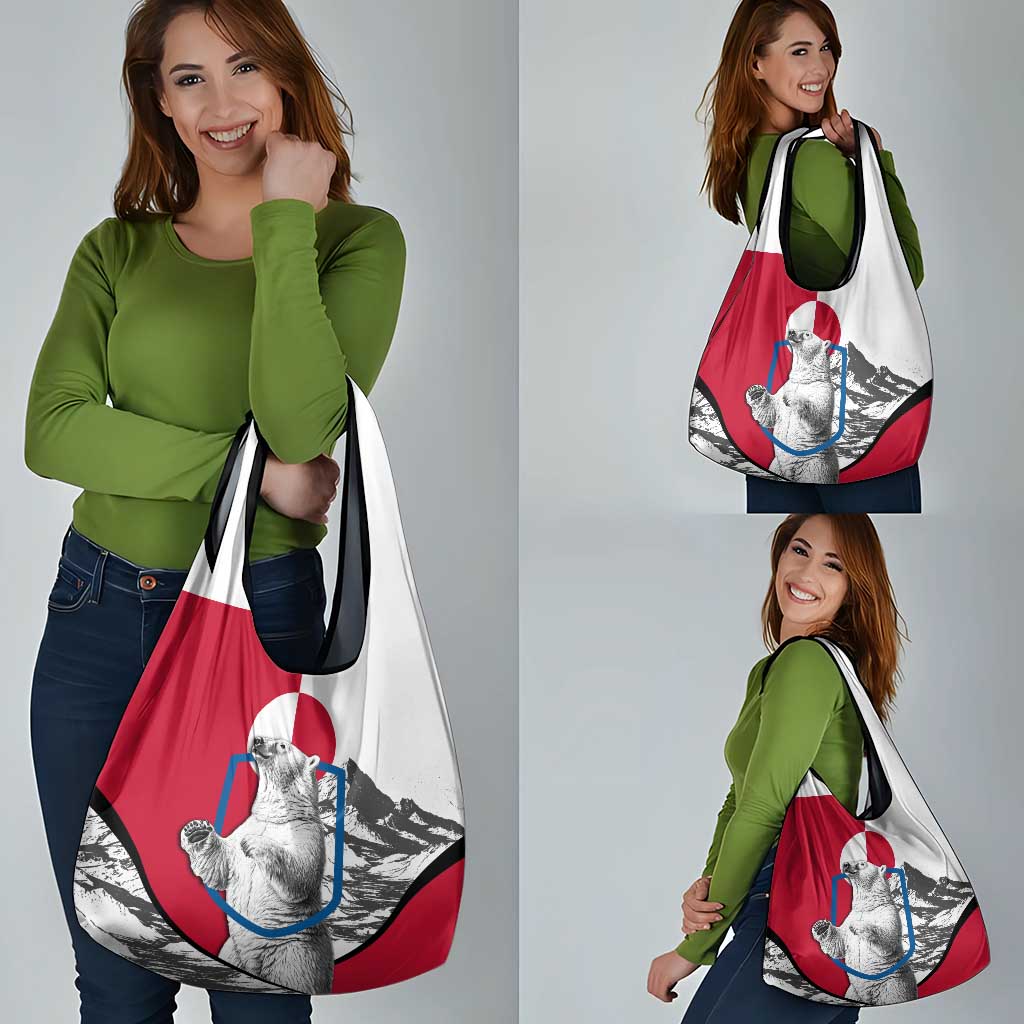 Greenland Pride Grocery Bag The Spirit of the Arctic Bear