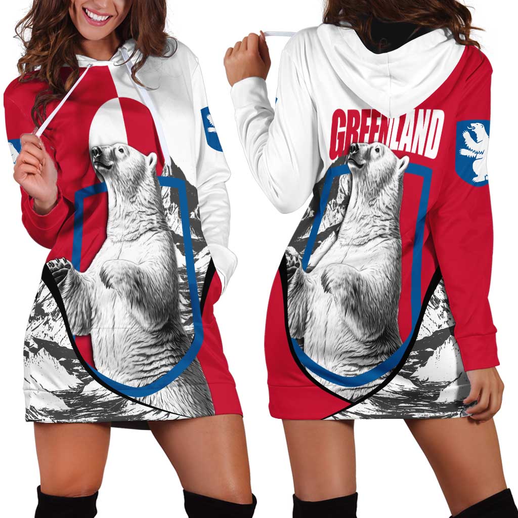Greenland Pride Hoodie Dress The Spirit of the Arctic Bear