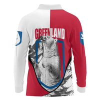Greenland Pride Long Sleeve Polo Shirt The Spirit of the Arctic Bear