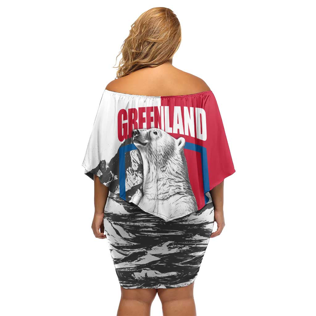 Greenland Pride Off Shoulder Short Dress The Spirit of the Arctic Bear