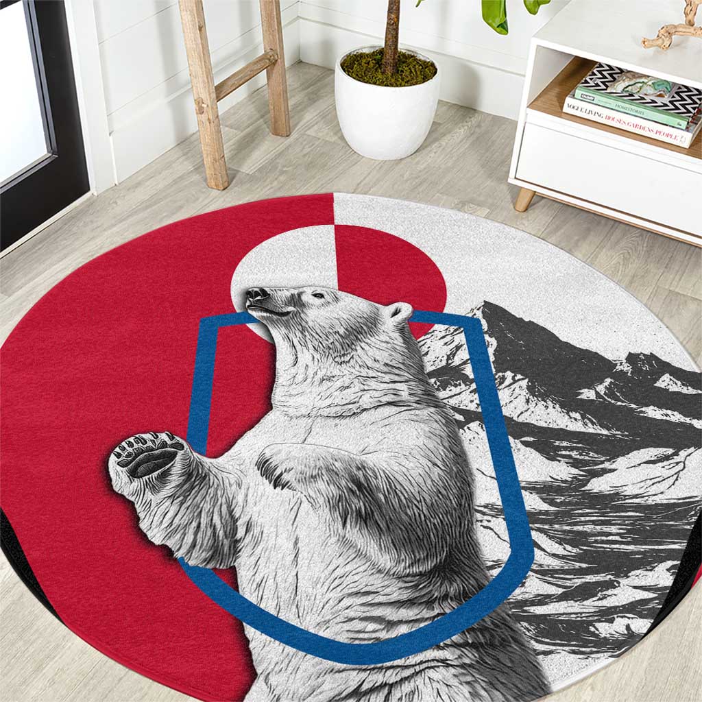 Greenland Pride Round Carpet The Spirit of the Arctic Bear