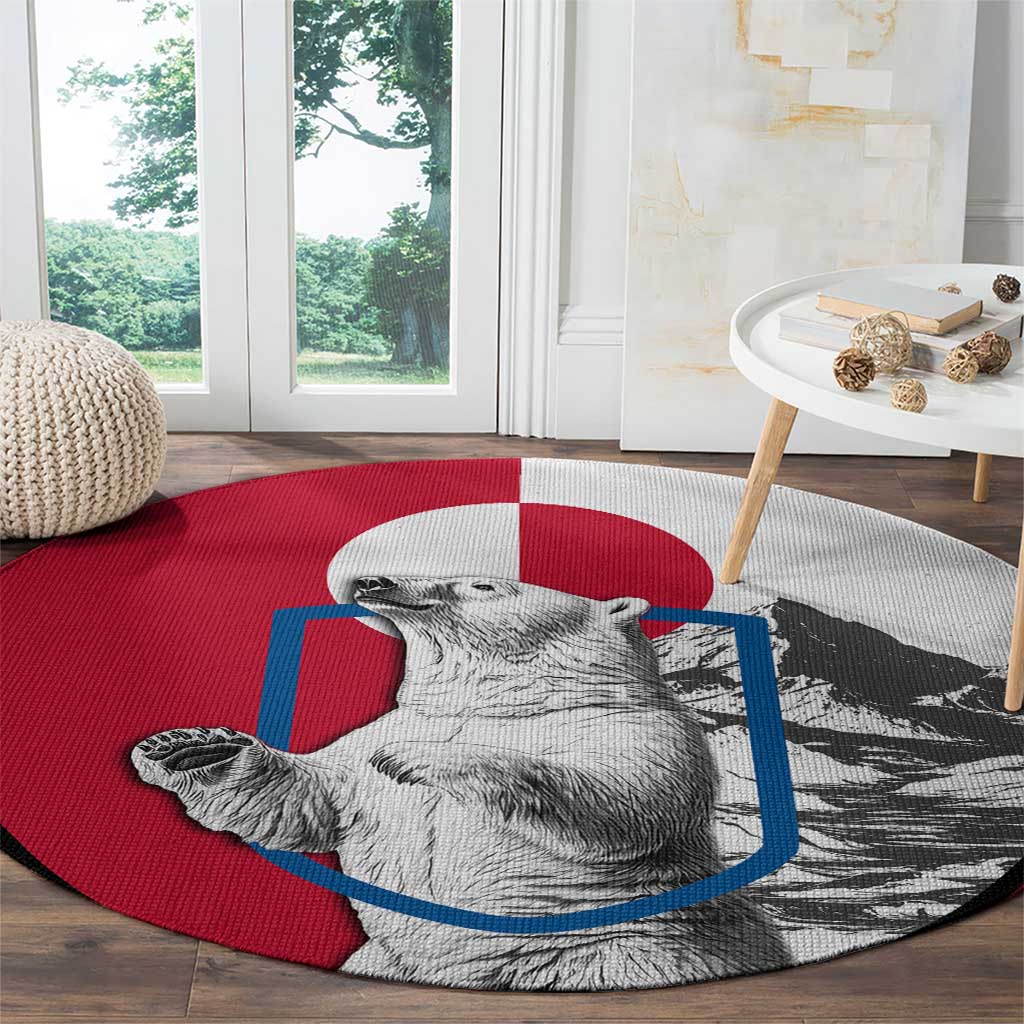 Greenland Pride Round Carpet The Spirit of the Arctic Bear