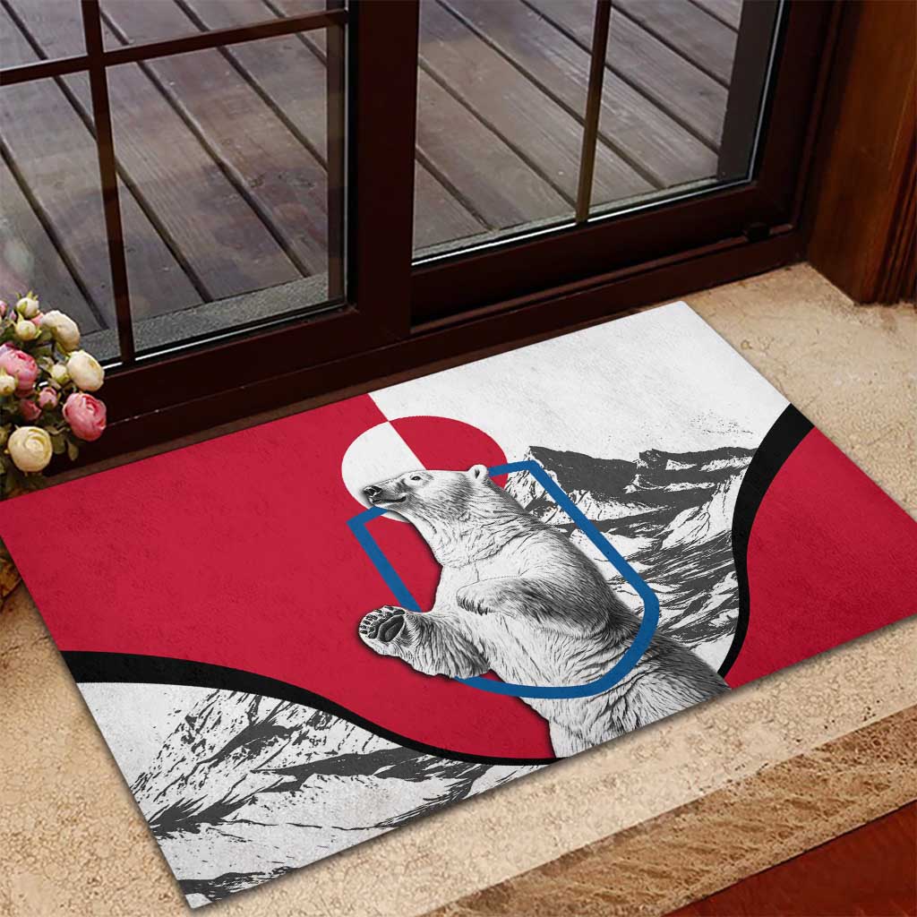Greenland Pride Rubber Doormat The Spirit of the Arctic Bear