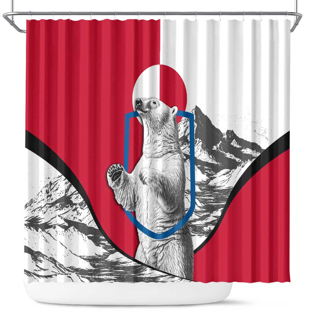 Greenland Pride Shower Curtain The Spirit of the Arctic Bear