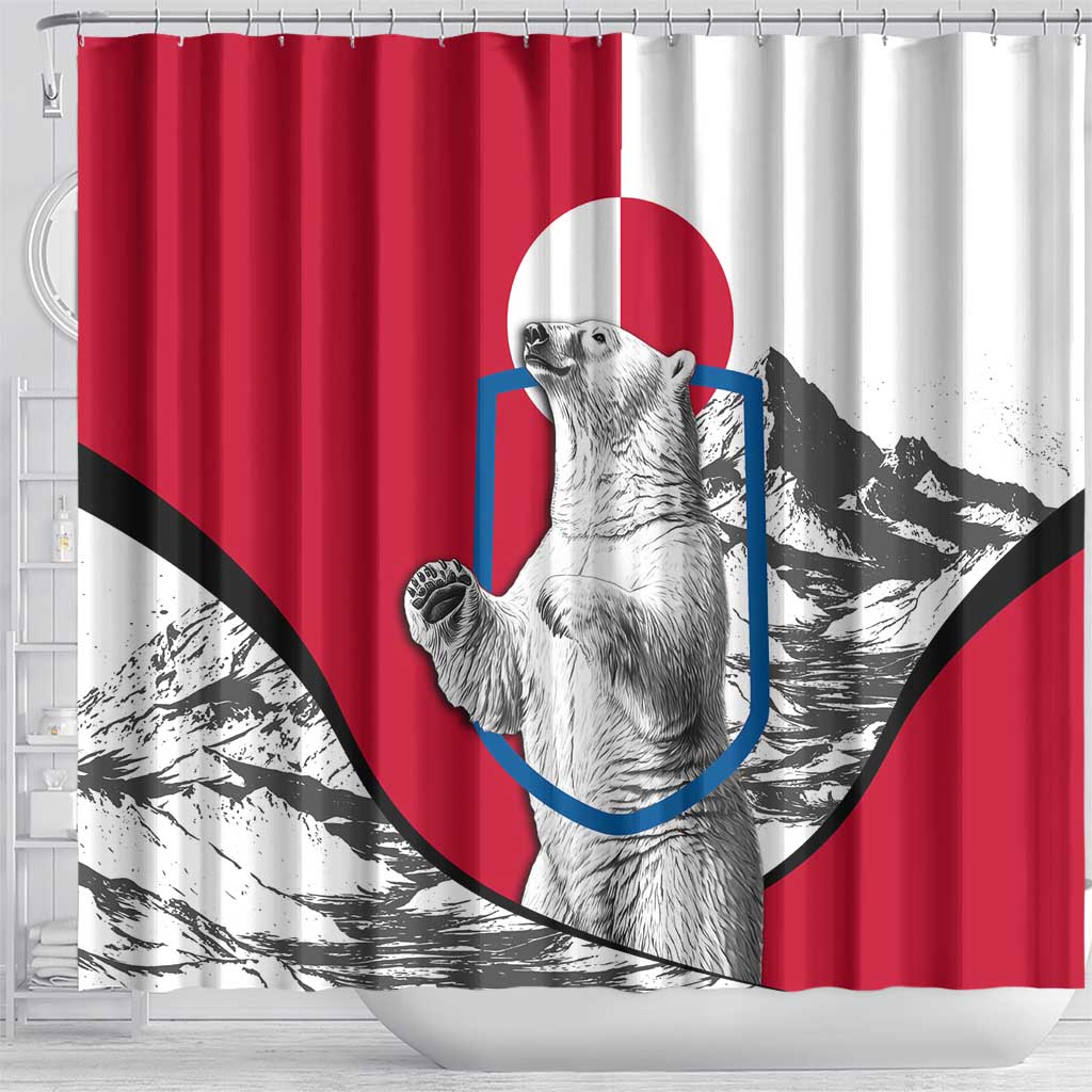 Greenland Pride Shower Curtain The Spirit of the Arctic Bear