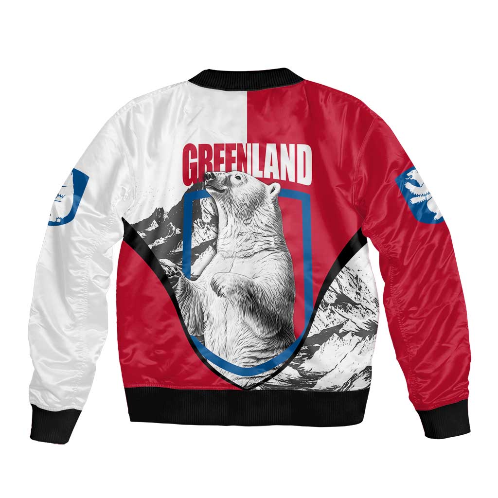 Greenland Pride Sleeve Zip Bomber Jacket The Spirit of the Arctic Bear