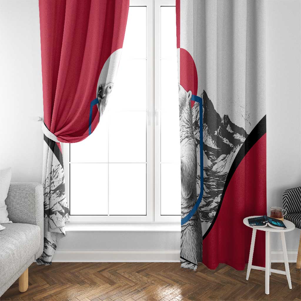 Greenland Pride Window Curtain The Spirit of the Arctic Bear