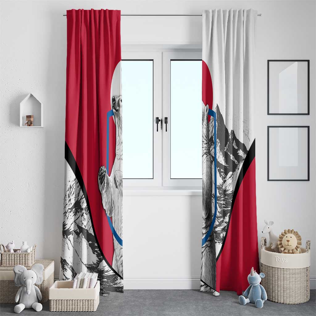 Greenland Pride Window Curtain The Spirit of the Arctic Bear