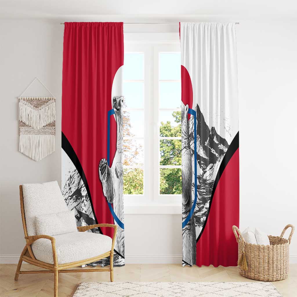 Greenland Pride Window Curtain The Spirit of the Arctic Bear
