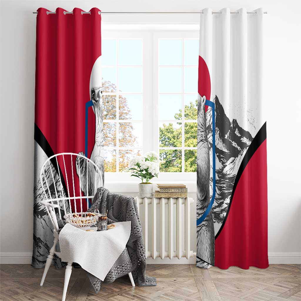 Greenland Pride Window Curtain The Spirit of the Arctic Bear