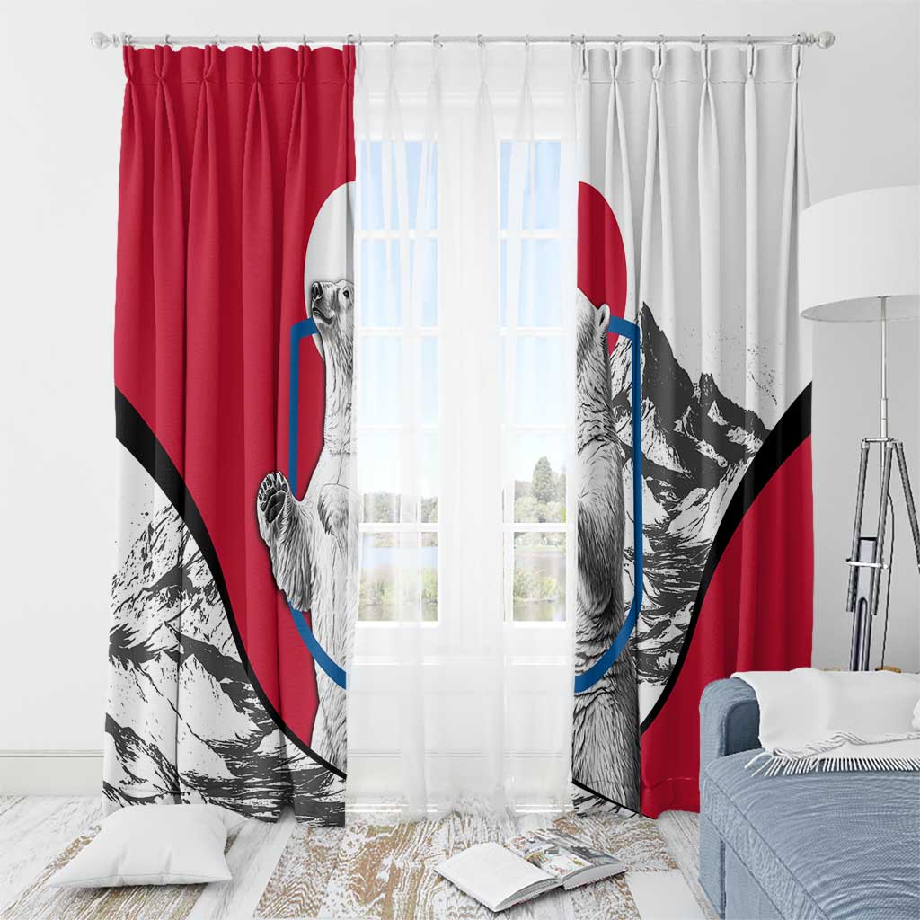 Greenland Pride Window Curtain The Spirit of the Arctic Bear