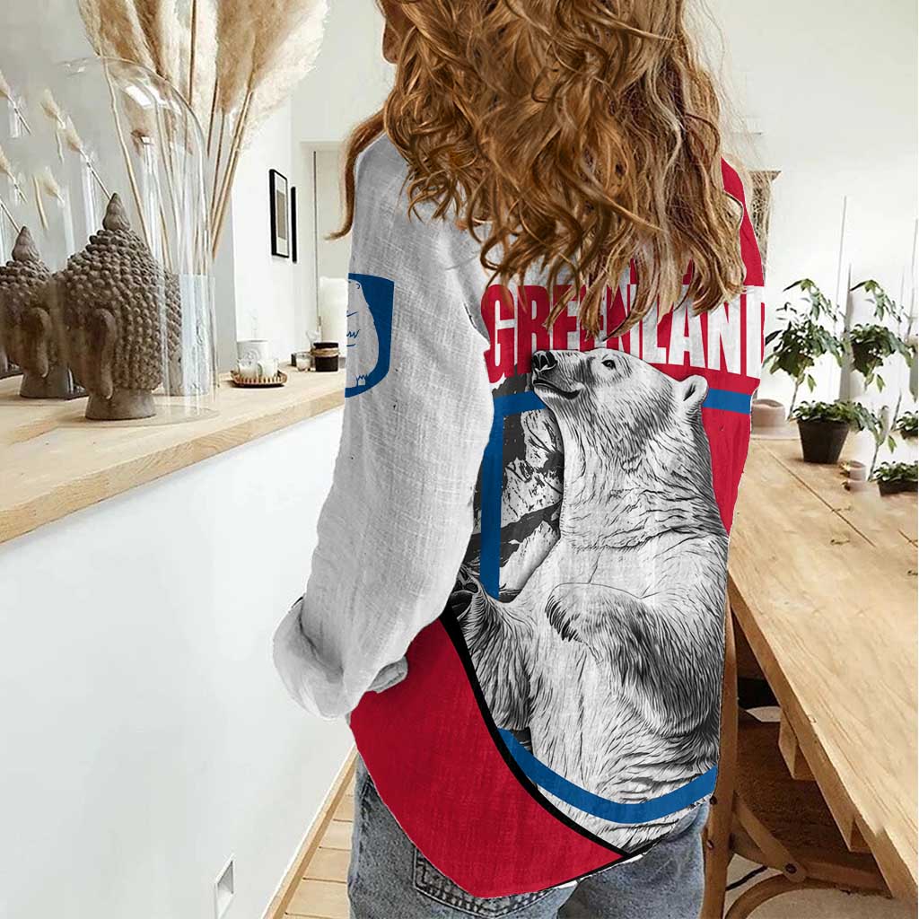 Greenland Pride Women Casual Shirt The Spirit of the Arctic Bear
