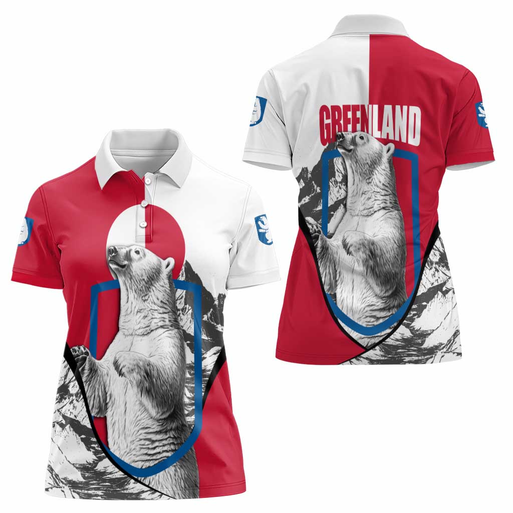 Greenland Pride Women Polo Shirt The Spirit of the Arctic Bear