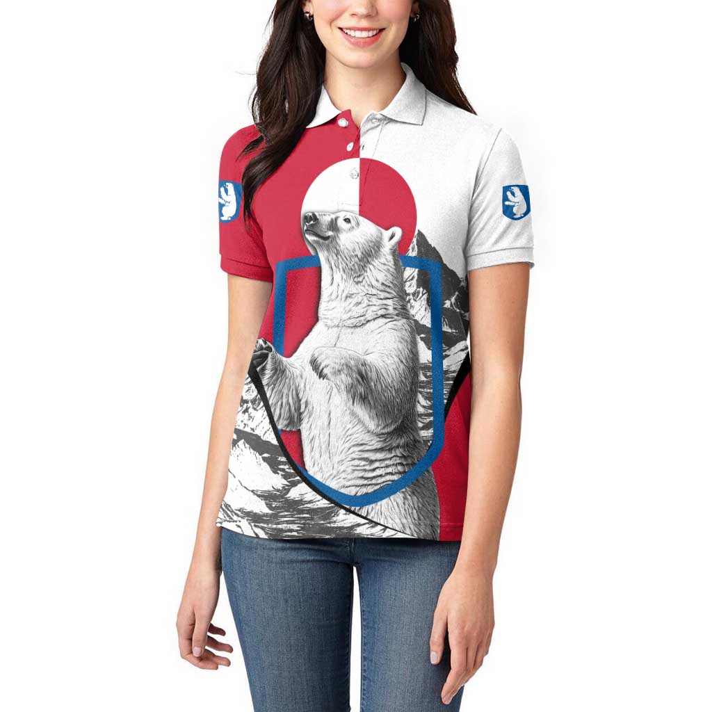 Greenland Pride Women Polo Shirt The Spirit of the Arctic Bear