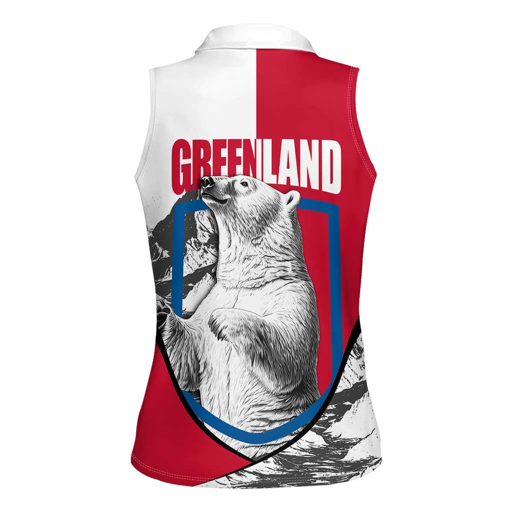 Greenland Pride Women Sleeveless Polo Shirt The Spirit of the Arctic Bear