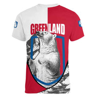 Greenland Pride Women V-Neck T-Shirt The Spirit of the Arctic Bear