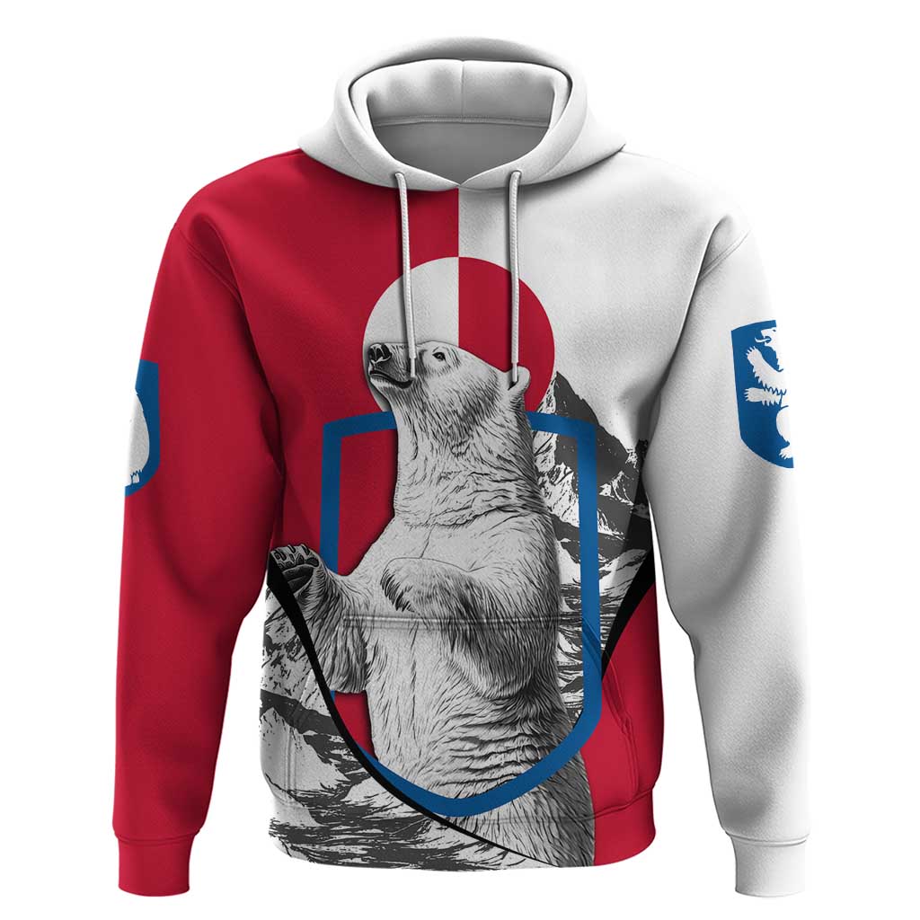 Greenland Pride Zip Hoodie The Spirit of the Arctic Bear