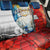 Kalaallit Nunaat Pride Back Car Seat Cover Polar Bear Spirit in Stained Glass Style
