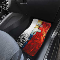Kalaallit Nunaat Pride Car Mats Polar Bear Spirit in Stained Glass Style