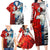Kalaallit Nunaat Pride Family Matching Long Sleeve Bodycon Dress and Hawaiian Shirt Polar Bear Spirit in Stained Glass Style