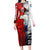 Kalaallit Nunaat Pride Family Matching Long Sleeve Bodycon Dress and Hawaiian Shirt Polar Bear Spirit in Stained Glass Style