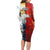 Kalaallit Nunaat Pride Family Matching Long Sleeve Bodycon Dress and Hawaiian Shirt Polar Bear Spirit in Stained Glass Style