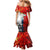 Kalaallit Nunaat Pride Family Matching Mermaid Dress and Hawaiian Shirt Polar Bear Spirit in Stained Glass Style