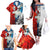 Kalaallit Nunaat Pride Family Matching Off The Shoulder Long Sleeve Dress and Hawaiian Shirt Polar Bear Spirit in Stained Glass Style