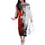 Kalaallit Nunaat Pride Family Matching Off The Shoulder Long Sleeve Dress and Hawaiian Shirt Polar Bear Spirit in Stained Glass Style