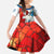 Kalaallit Nunaat Pride Family Matching Off Shoulder Maxi Dress and Hawaiian Shirt Polar Bear Spirit in Stained Glass Style