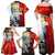 Kalaallit Nunaat Pride Family Matching Off Shoulder Maxi Dress and Hawaiian Shirt Polar Bear Spirit in Stained Glass Style