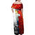 Kalaallit Nunaat Pride Family Matching Off Shoulder Maxi Dress and Hawaiian Shirt Polar Bear Spirit in Stained Glass Style