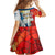 Kalaallit Nunaat Pride Family Matching Off Shoulder Short Dress and Hawaiian Shirt Polar Bear Spirit in Stained Glass Style
