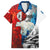 Kalaallit Nunaat Pride Family Matching Short Sleeve Bodycon Dress and Hawaiian Shirt Polar Bear Spirit in Stained Glass Style